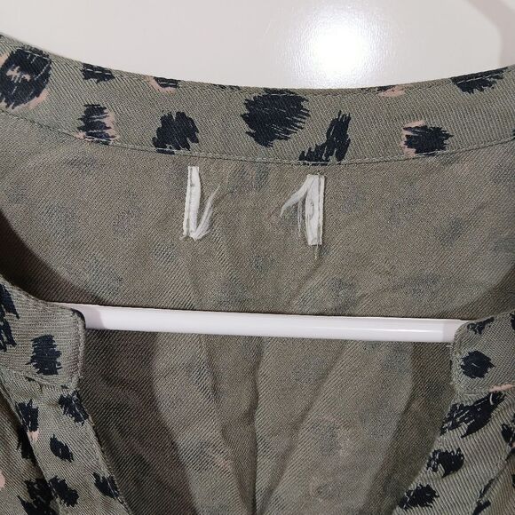 Mud Pie Animal Print Tiered Lomg Sleeve Mini Dress - Picture 10 of 11